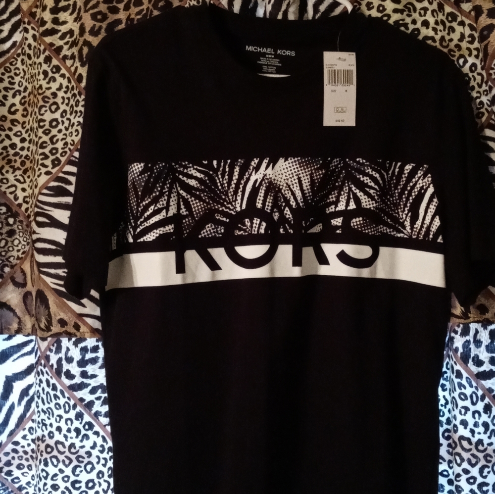 Mens New black Michael Kors size Med Tshirt